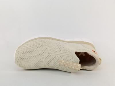 Basket sans lacets femme toile beige souple confortable destockage XTi 143567 pas cher