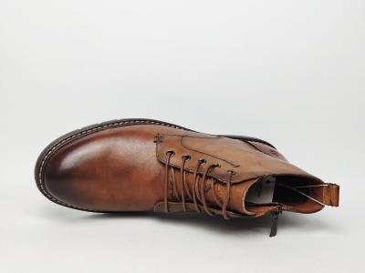 Bottine homme cuir camel souple confortable chic destockage LONDONS LIFE 162675 à pas cher