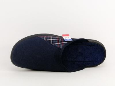 Chausson homme de qualité marine confort en destockage FARGEOT eclair fabrication France