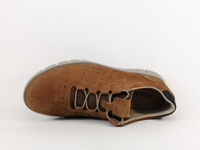 Chaussure homme sans lacets souple cuir camel confortable destockage IMAC ESSEM 751826