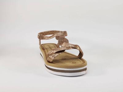 Sandale femme tendance et pas cher rose semelle épaisse LAURA MODE WL#055