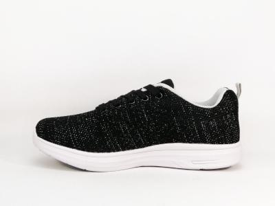 Basket noire femme pas cher destockage KAPPA logo asivat tendance