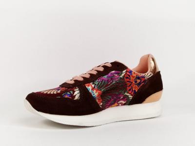 Basket cuir marron destockage TROPEZIENNES cocoon à pas cher pour femme