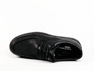 Chaussure à lacets grande largeur destockage HUSH PUPPIES Vines noir grande pointure homme