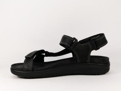 Sandale de marche homme confortable à velcro destockage IMAC 504190 noir