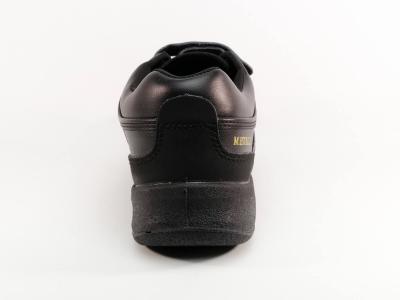 Basket homme grande taille noire confortable à velcro PAREDES DP101 à pas cher