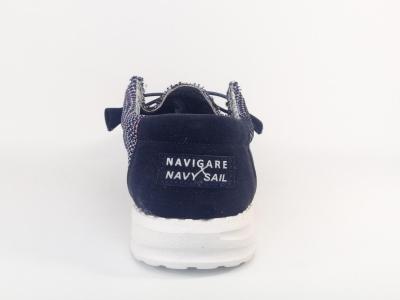 Basket sans lacets homme destockage NAVY SAIL nsm119908 bleu à pas cher