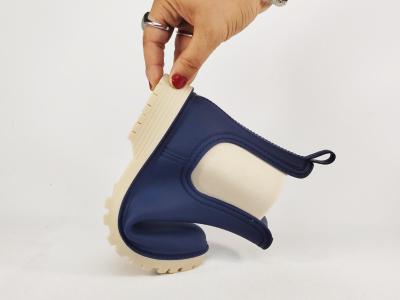 Bottine de pluie femme chic et confortable bleu marine à pas cher MORAN'S xadette