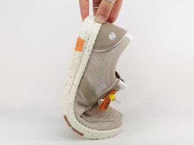 Chaussures homme sans lacets en toile beige confortable destockage DOCKERS 52AA002 pieds larges