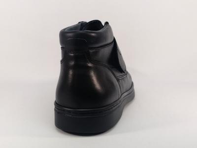 Chaussure montante homme grand confort tout cuir à velcro ORLAND 16132 / 16131