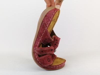 Mule femme confort rouge semelle cuir tendance RELAXITY Mamasito à pas cher