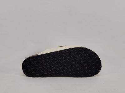 Mule femme chic cuir beige confortable et tendance TERRE DE MARINS mahity