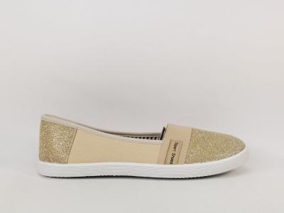 Ballerine espadrille toile or grande pointure femme CINK ME DMR9 à pas cher