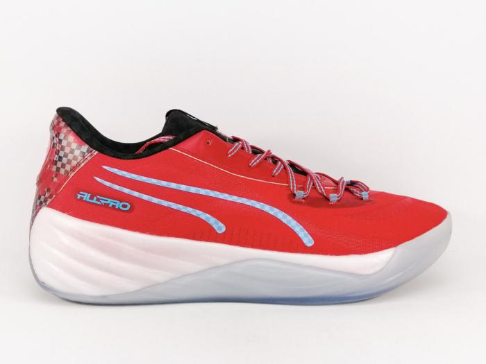 Basket grande pointure homme confortable destockage PUMA all pro nitro rouge à pas cher