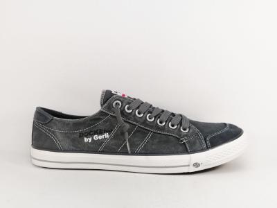 Basket grande taille homme toile gris foncé DOCKERS 30ST027 à élastiques