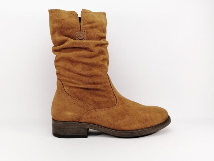 bottes en nubuck camel