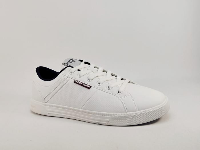 Basket blanche homme tendance confortable à pas cher destockage TEDDY SMITH 120190