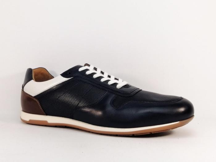 Basket grande pointure homme en cuir marine destockage JOSEF SEIBEL colby 01 ocean à pas cher 