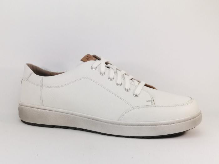 Basket homme grande taille blanche cuir souple confortable destockage JOSEF SEIBEL david 03
