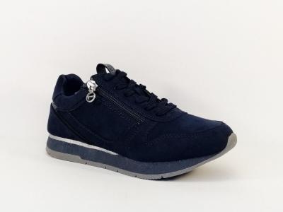 Basket femme destockage TAMARIS 23613 vgane marine chic et confortable