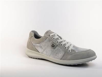 Basket de ville en cuir gris pour femme IMAC 305966 destockage  prix cass