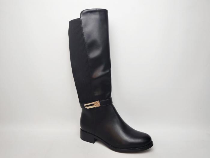 Bottes mollets larges femme grande taille CINK ME DM-Y53 noir à pas cher