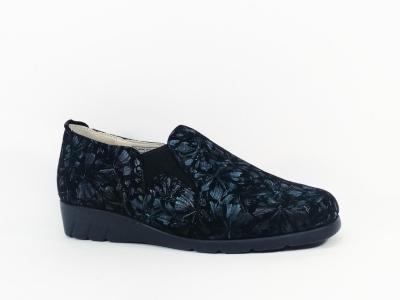 Chaussure compensée confortable femme pieds sensibles cuir destockage LUXAT embelle
