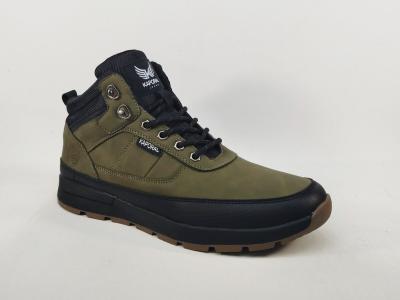 Chaussure montante homme kaki noir destockage KAPORAL bazane à pas cher tendance