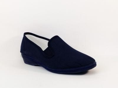 Chaussures confort femme pieds sensibles toile marine souple SOCA 0620