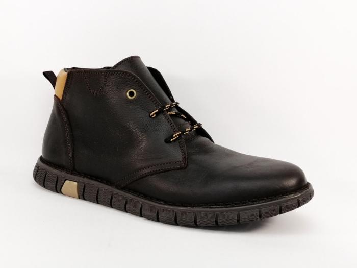 Derby homme en cuir marron de qualité BRAN'S 13429 - Fabrication Espagne