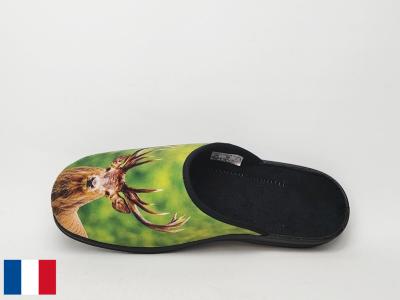 Chausson homme original motif cerf confortable BOSSI ulysse fabrication en France