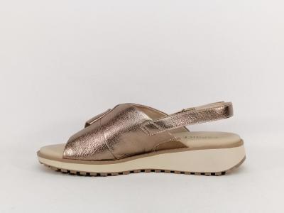 Sandale femme pieds larges grand confort CAPRICE 28703 largeur G chic cuir souple