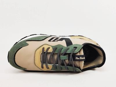 Sneakers homme tendance destockage VON DUTCH volf kaki confortable à pas cher