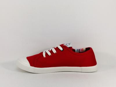 Tennis en toile rouge à pas cher LITTLE MARCEL en destockage marcial femme
