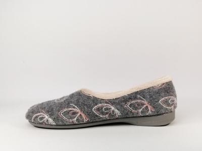 Chausson ballerine gris ZEL'S 2473 pour femme Fabrication Espagne