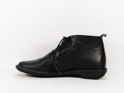 Chaussure montante femme cuir souple noir confortable à lacets MORAN’S gopro gopir
