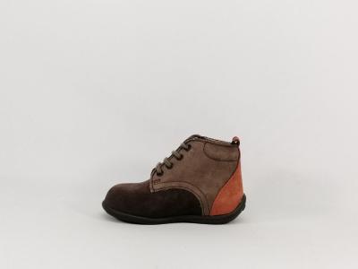 Chaussure premiers pas garçon bébé ASTER otechno destockage cuir marron