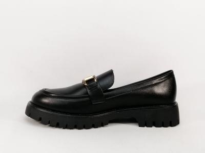 Mocassin noir femme grande taille confortable à pas cher CINK ME DMQ5-6 tendance