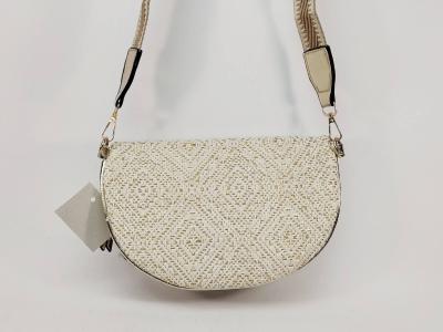 Sac banane femme pas cher chic doré beige raphia paille tendance MARO S12-21