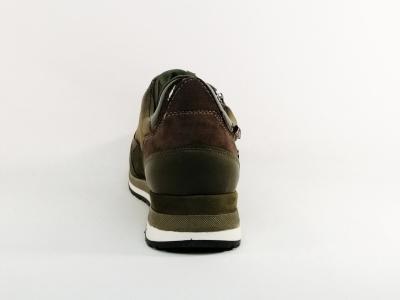 Basket femme kaki tendance et confortable chic en destockage REFRESH 170133 vegan zip et lacets