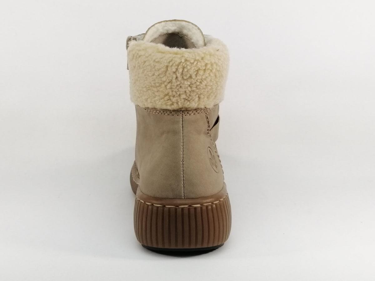Bottine Fourr e Femme RIEKER Beige Confort I Pointure Plus