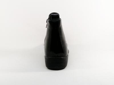 Bottines noires femme très souples et légères semelle cuir confort à pas cher SWEET'R dobby
