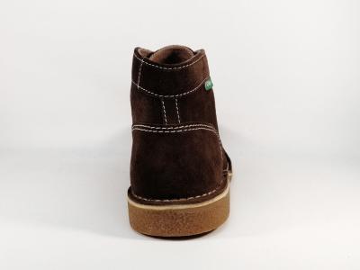 Chaussures de ville montante cuir marron destockage KICKERS kickstoner homme