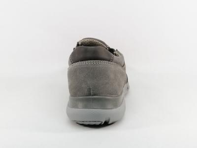 Chaussure homme sans lacets cuir gris confortable à élastiques en destockage IMAC GALLUS yann