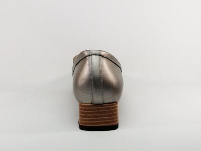 Mocassin femme grande taille argent chic à talon destockage ANDRES MACHADO AM6009 à pas cher