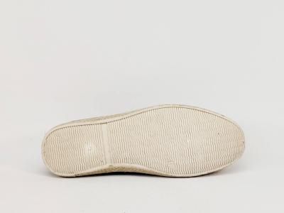 Basket espadrille homme pas cher toile grise légère souple sans lacets NORWAY B274533