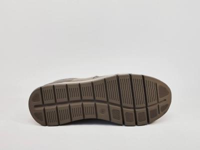 Baskets femme pieds larges confortable cuir taupe CAPRICE 23768 largeur H