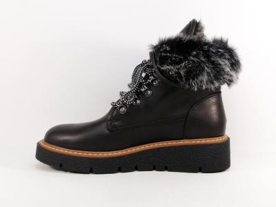 Bottines fourrées femme chic noir confortable et tendance à pas cher DEES SHOES dimone