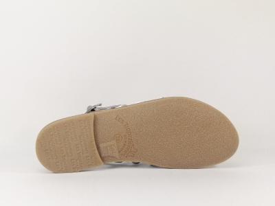 Sandale tout cuir blanc destockage TROPEZIENNES Herilo pour femme