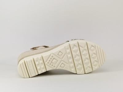 Sandale chic compensée en destockage TAMARIS 28315 or pour femme